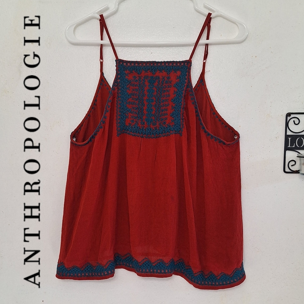 Ecote Anthropologie spaghetti strap tank top shirt